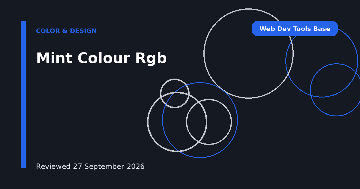 Mint Colour Rgb