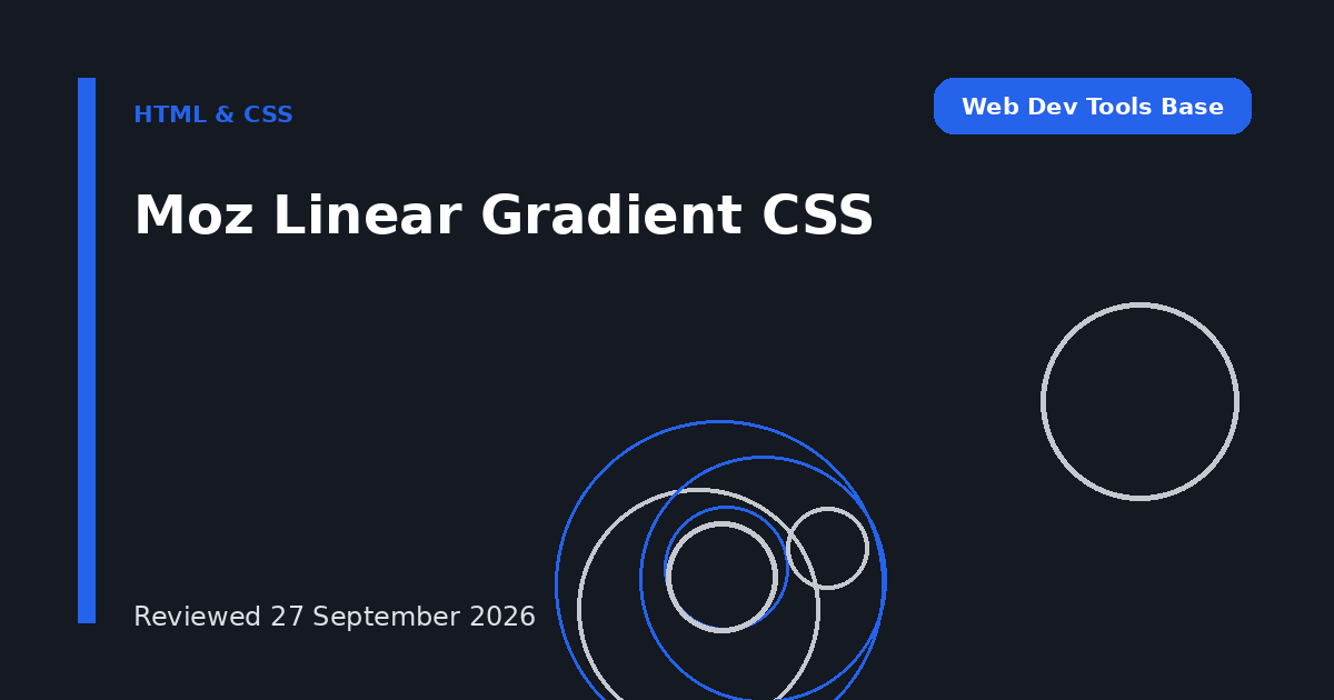 Moz Linear Gradient CSS