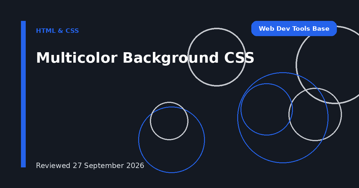 Multicolor Background CSS