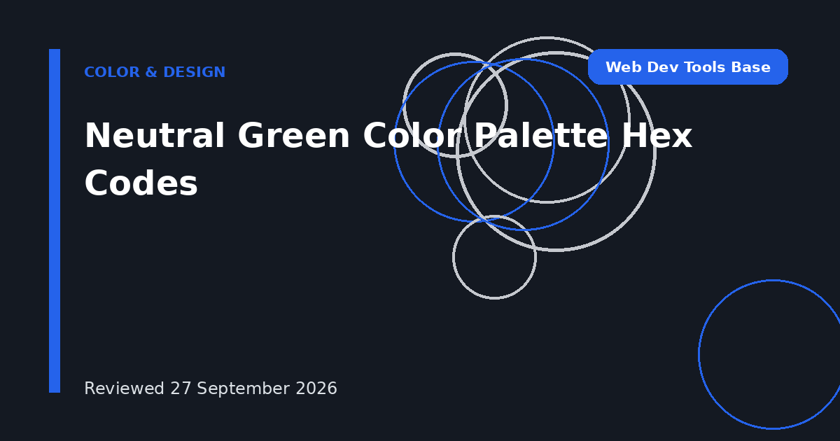 Neutral Green Color Palette Hex Codes