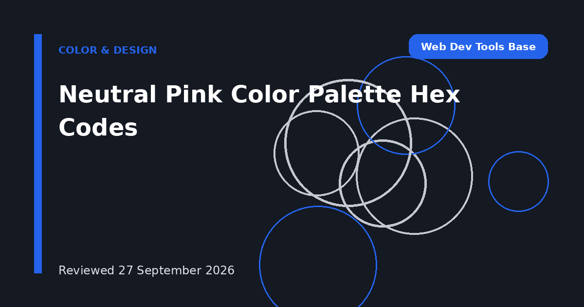 Neutral Pink Color Palette Hex Codes