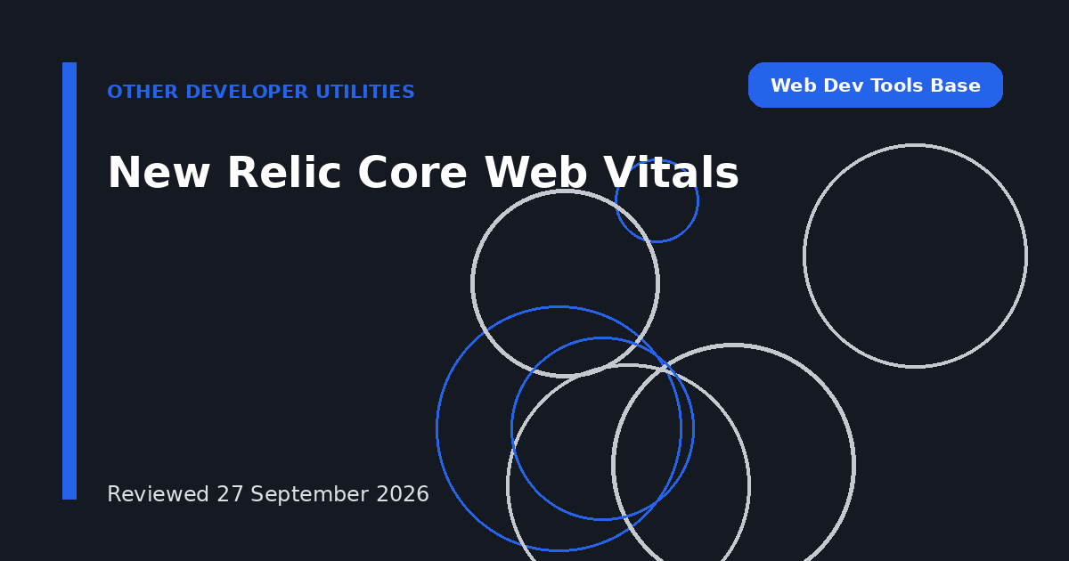 New Relic Core Web Vitals