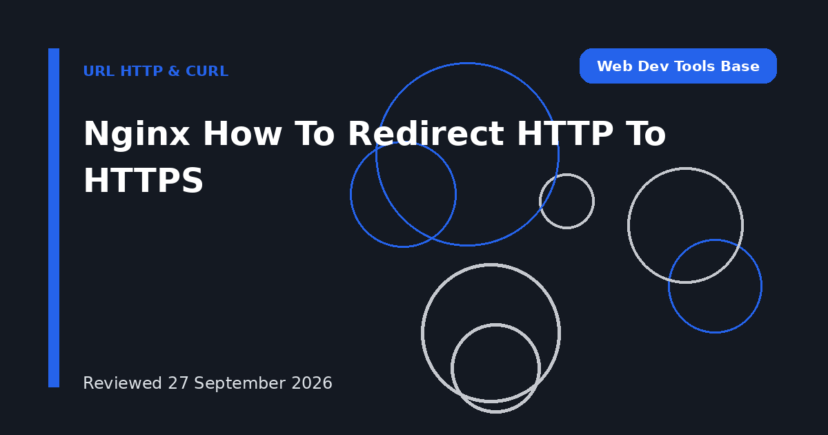 Nginx How To Redirect HTTP To HTTPS
