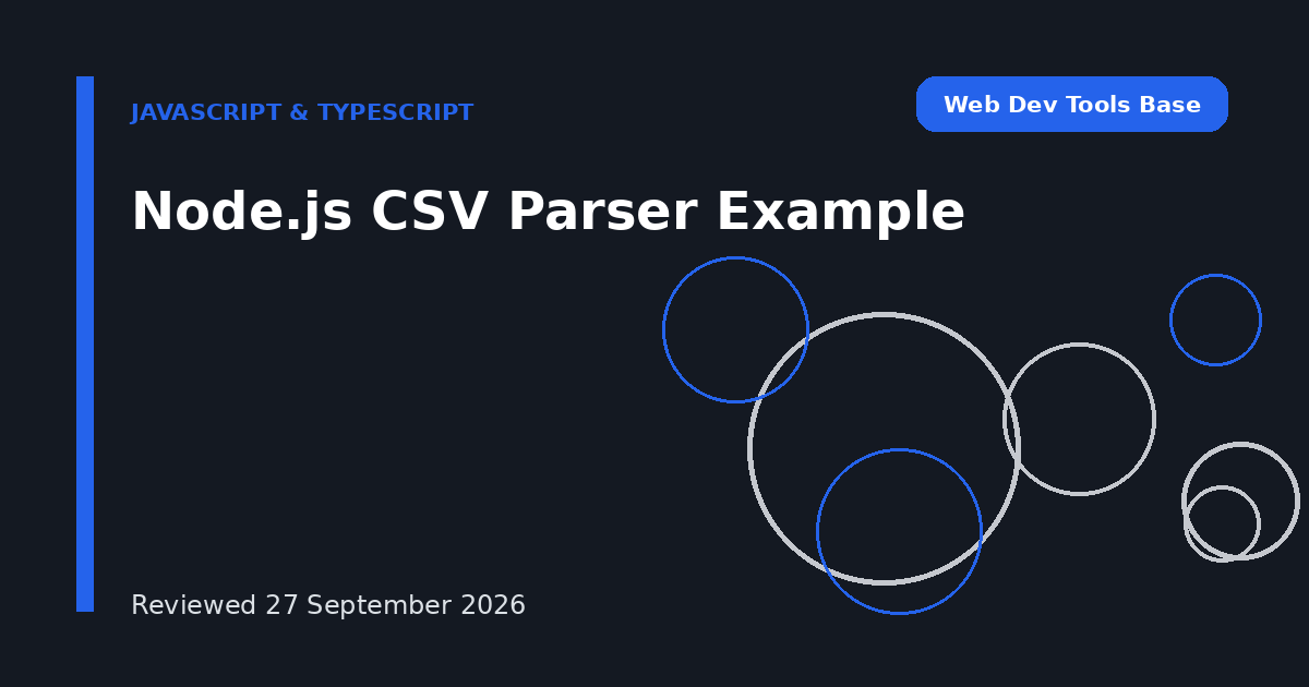 Node.js CSV Parser Example