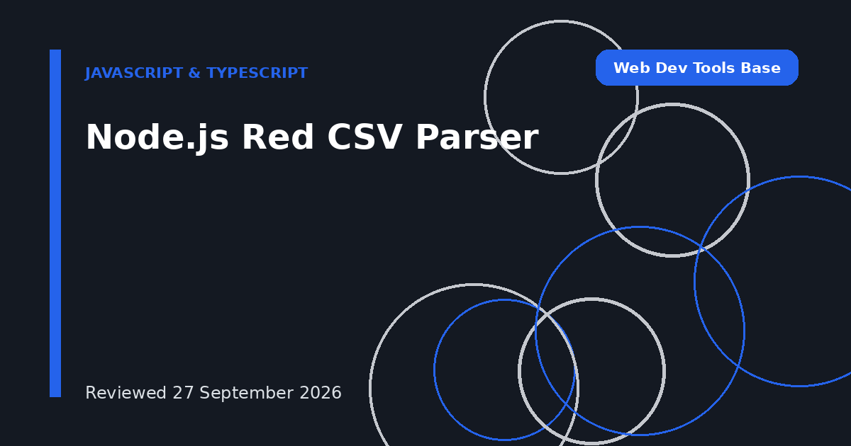 Node.js Red CSV Parser