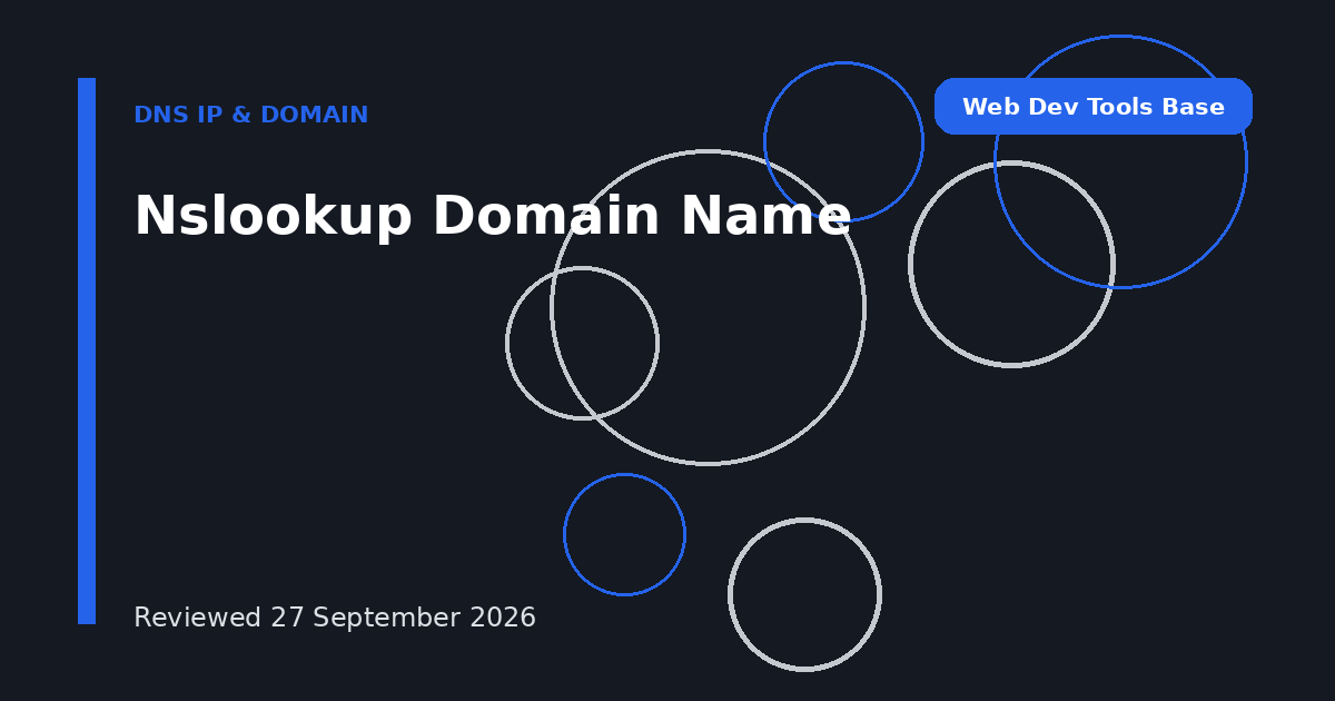Nslookup Domain Name