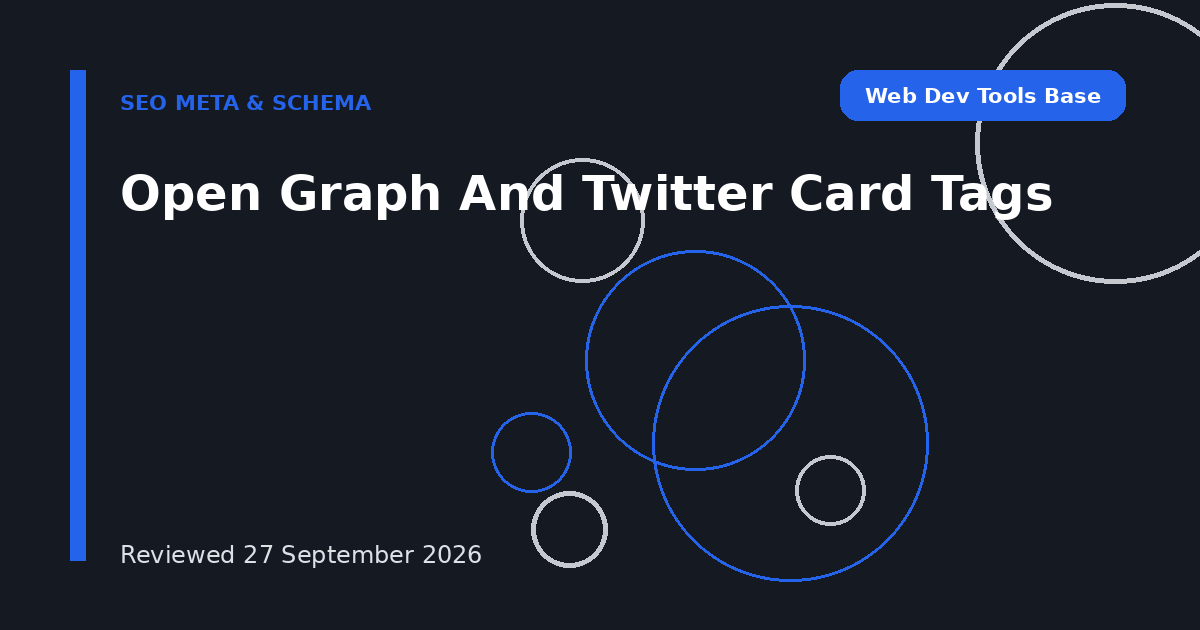 Open Graph And Twitter Card Tags