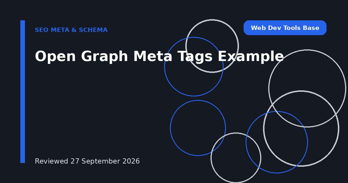 Open Graph Meta Tags Example