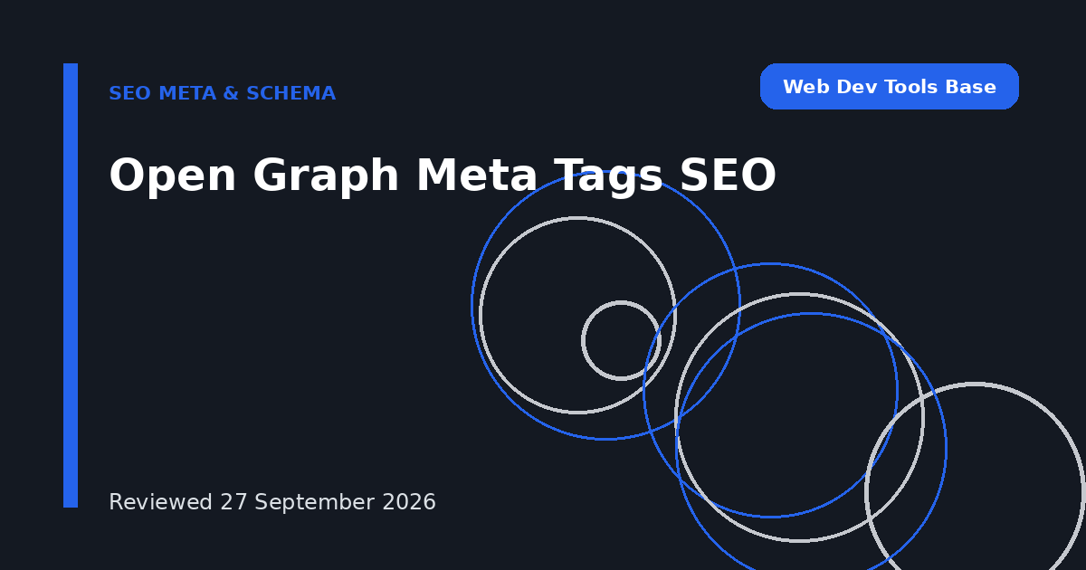 Open Graph Meta Tags SEO