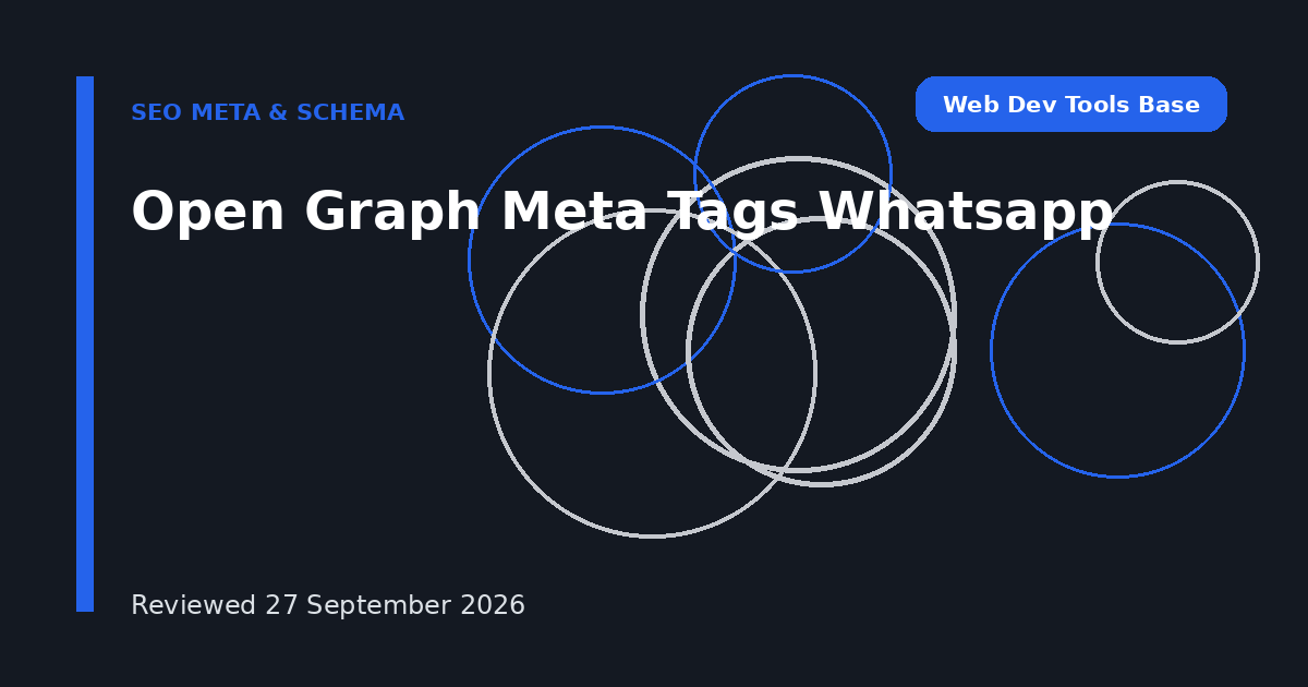 Open Graph Meta Tags Whatsapp