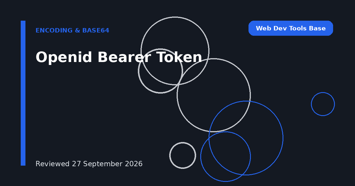 Openid Bearer Token