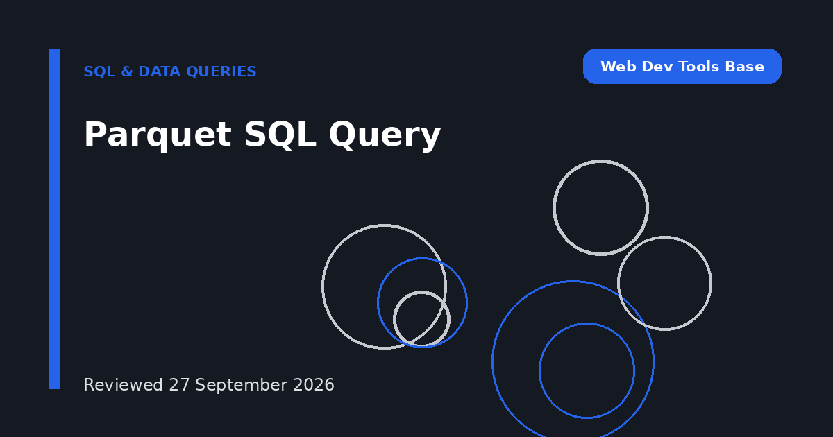 Parquet SQL Query