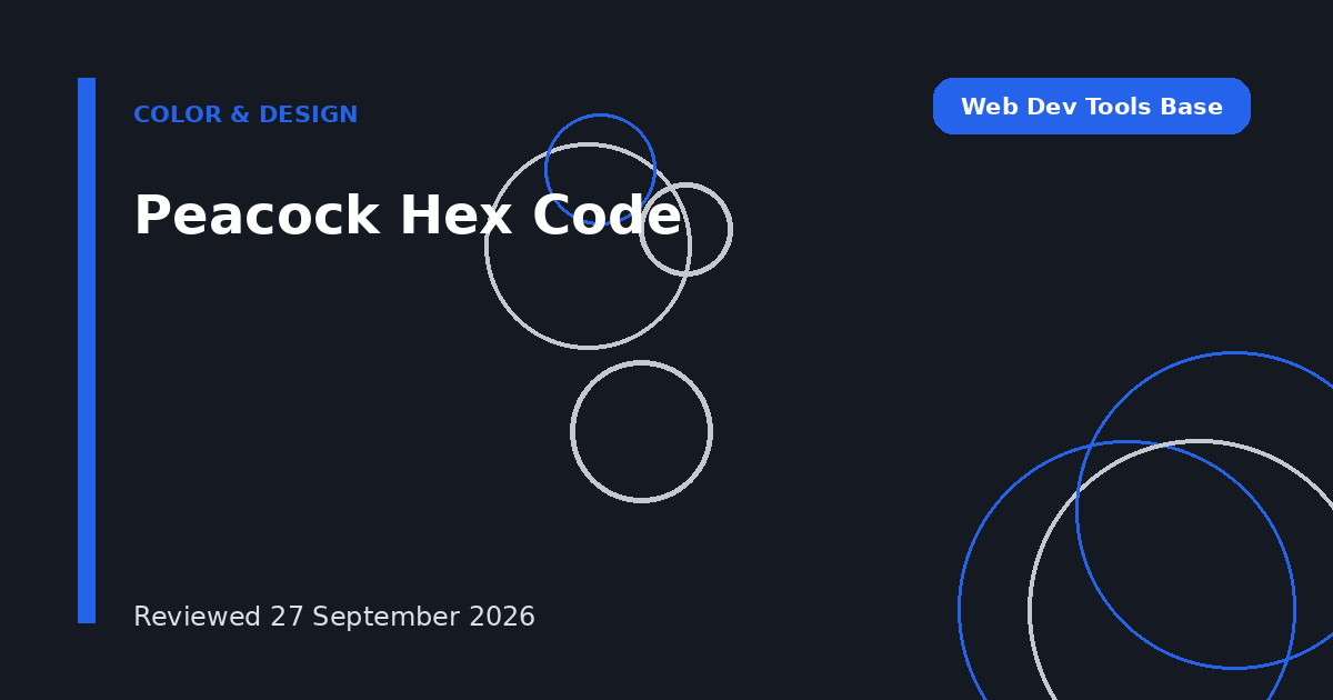 Peacock Hex Code