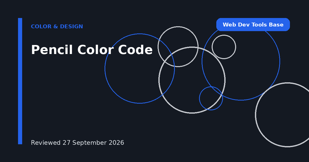 Pencil Color Code