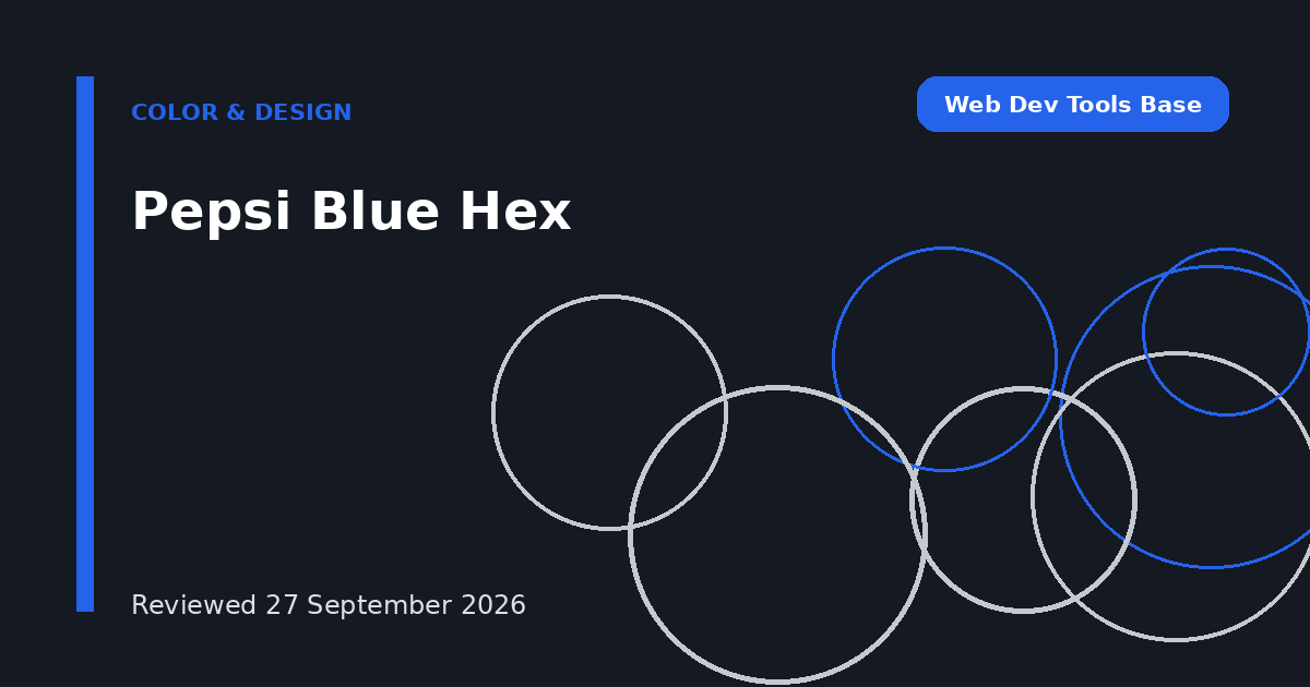 Pepsi Blue Hex