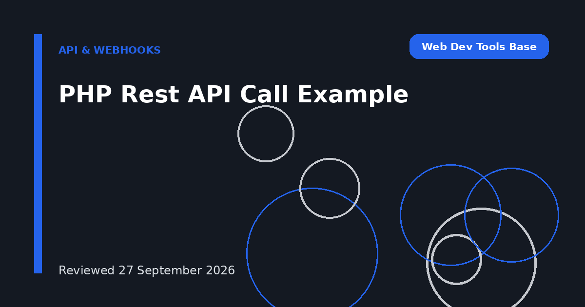 PHP Rest API Call Example