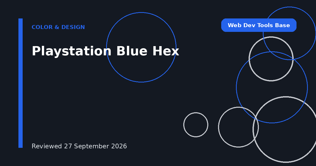Playstation Blue Hex