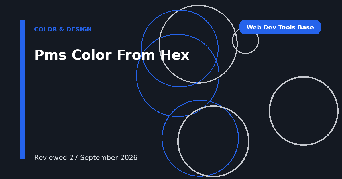 Pms Color From Hex