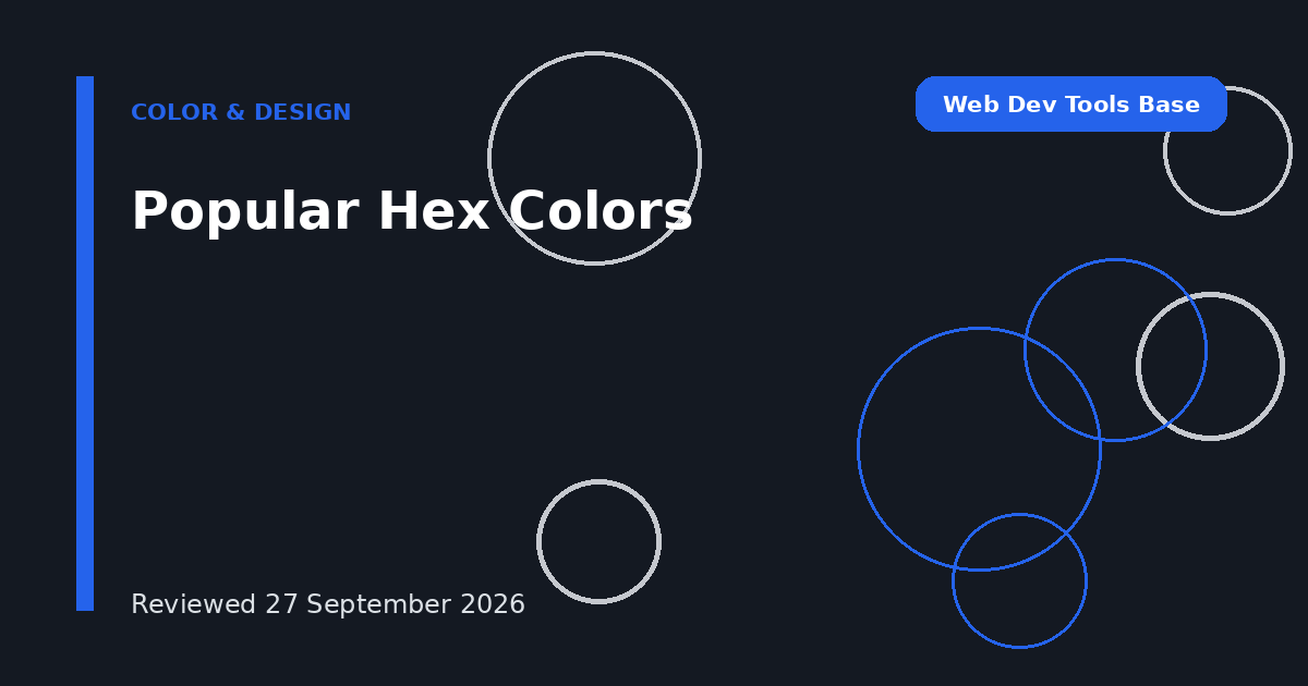 Popular Hex Colors