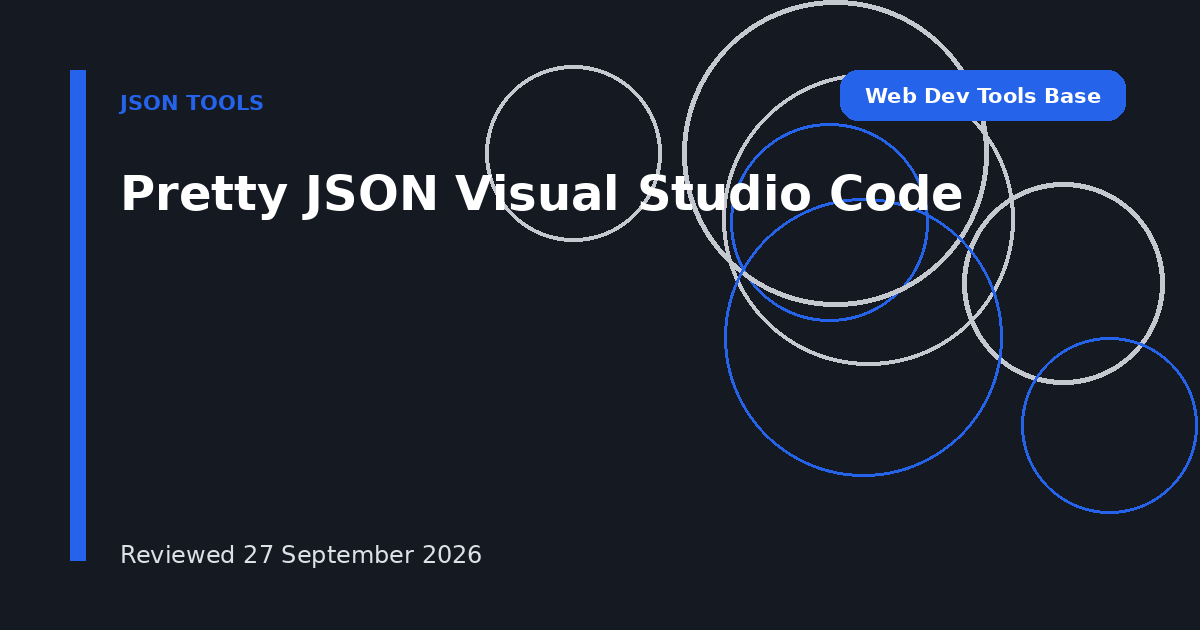 Pretty JSON Visual Studio Code