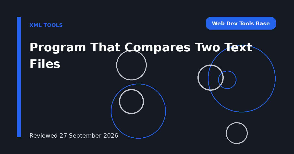 Program That Compares Two Text Files