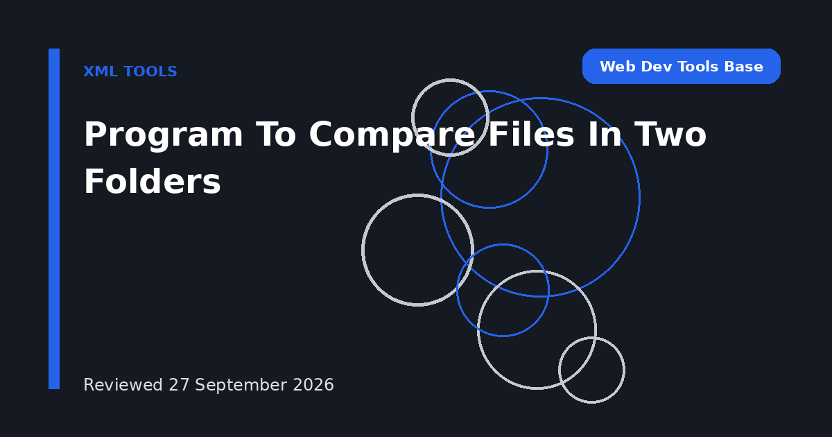 Program To Compare Files In Two Folders
