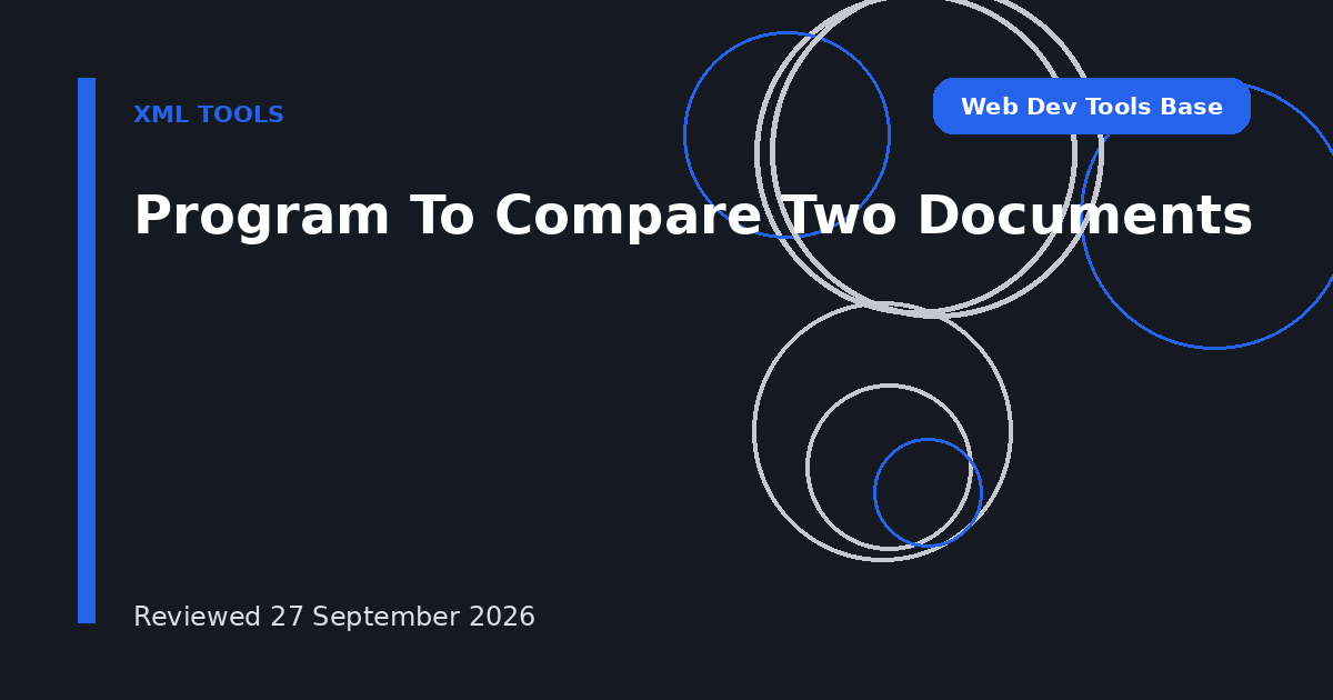 Program To Compare Two Documents