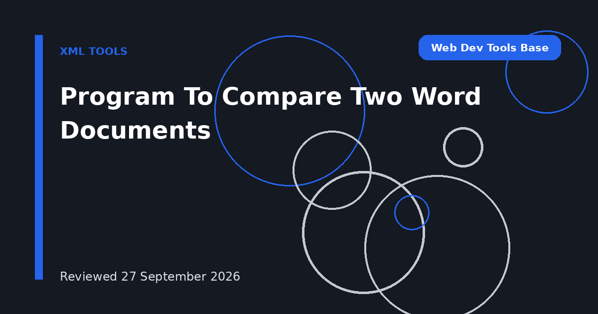Program To Compare Two Word Documents