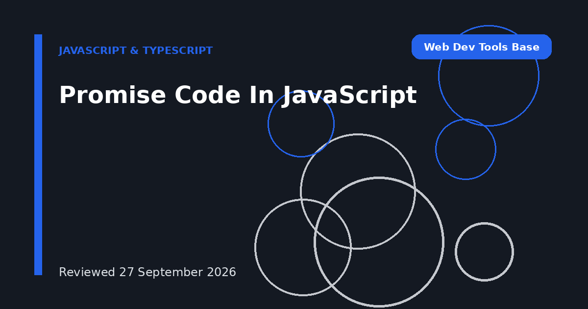Promise Code In JavaScript