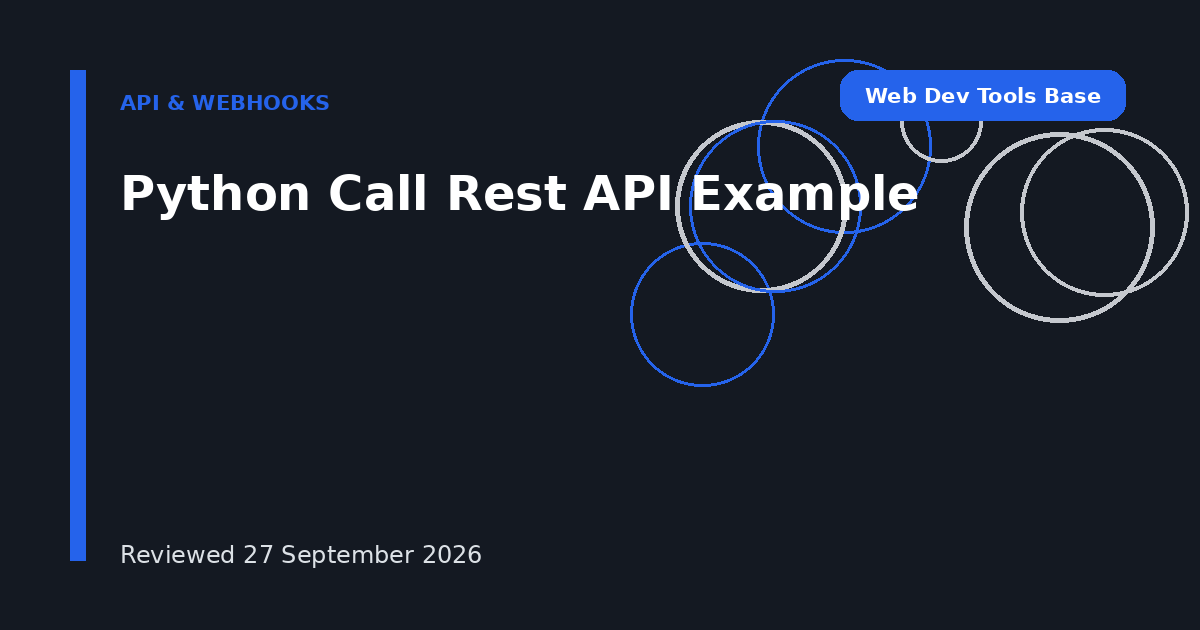 Python Call Rest API Example