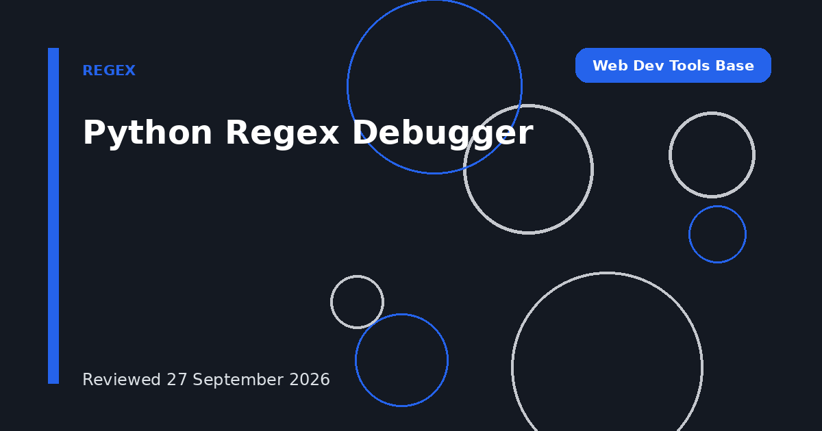Python Regex Debugger