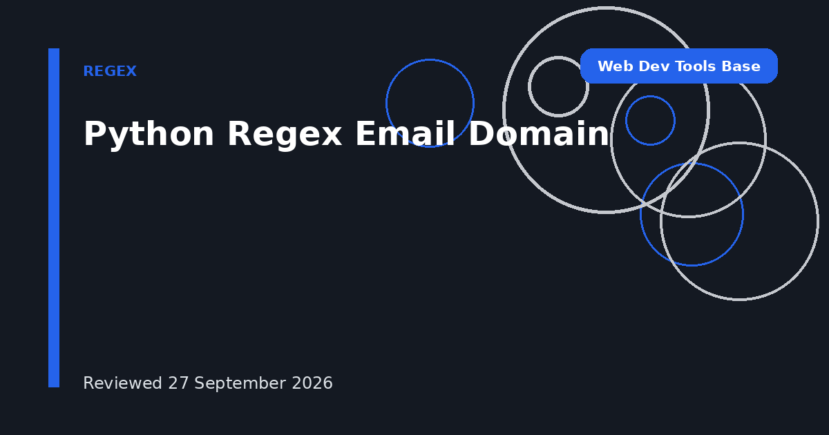 Python Regex Email Domain
