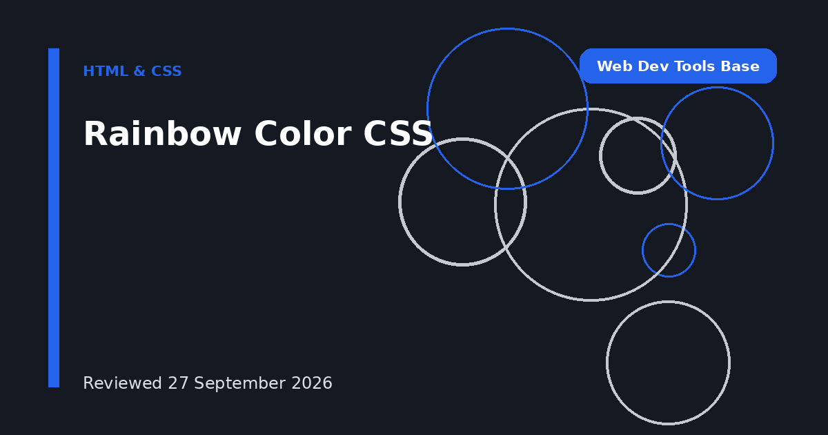 Rainbow Color CSS