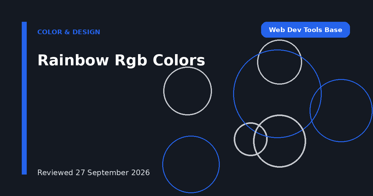 Rainbow Rgb Colors