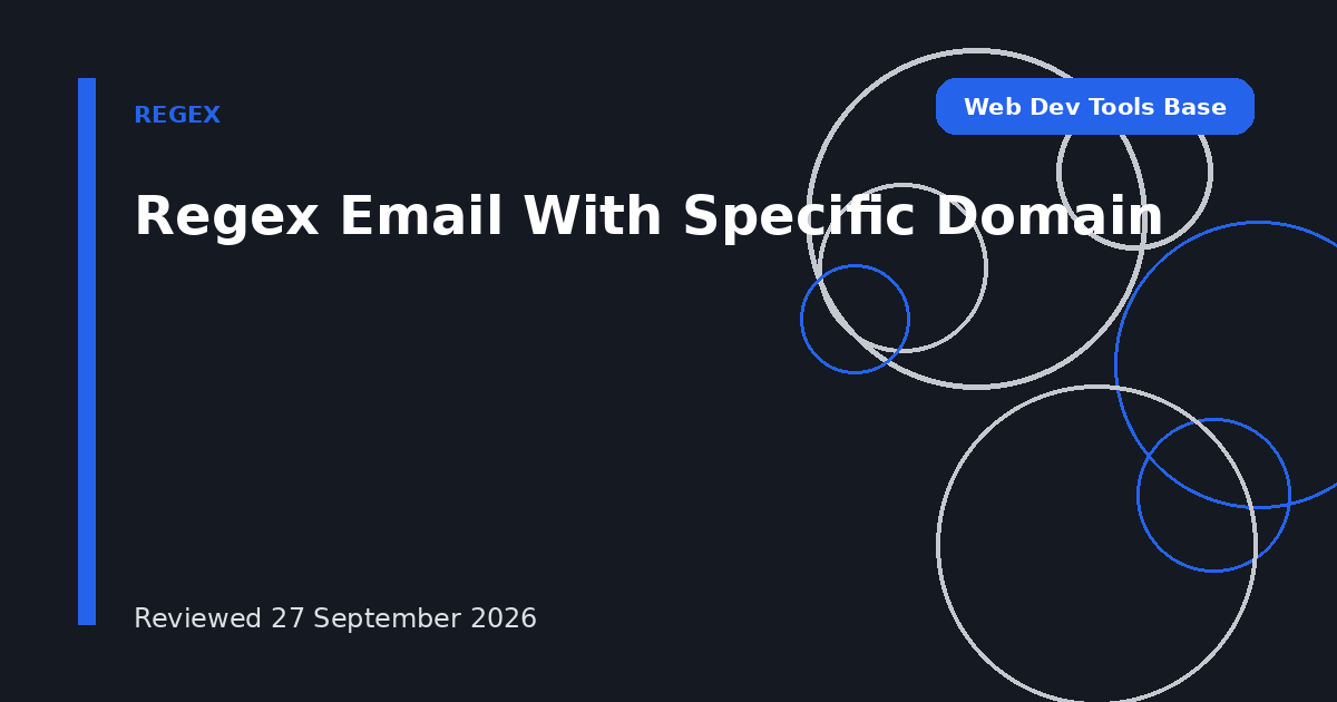 Regex Email With Specific Domain