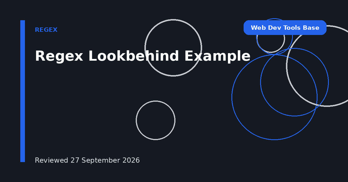 Regex Lookbehind Example