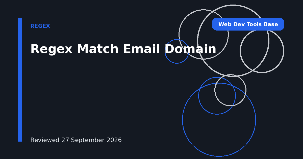 Regex Match Email Domain