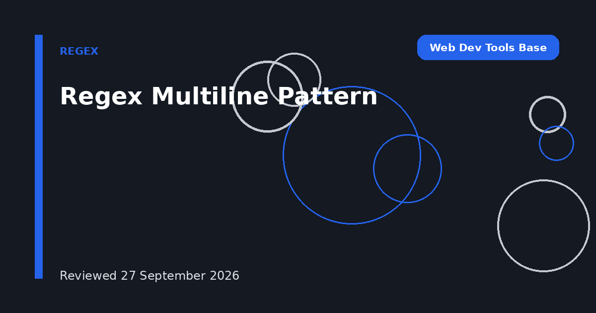 Regex Multiline Pattern