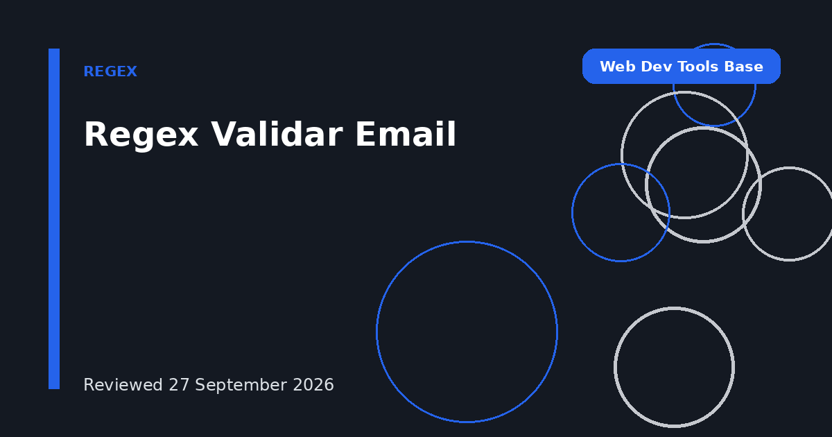 Regex Validar Email