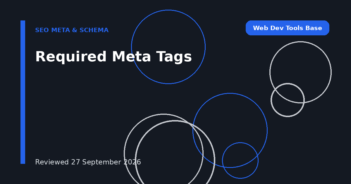 Required Meta Tags