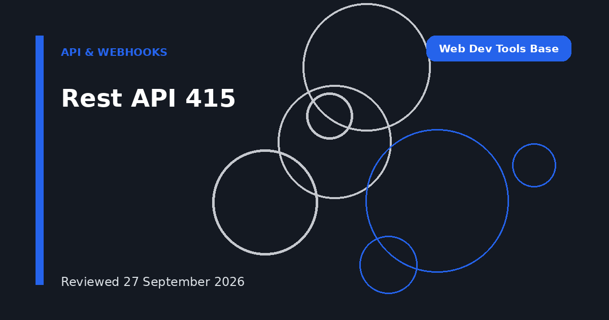 Rest API 415
