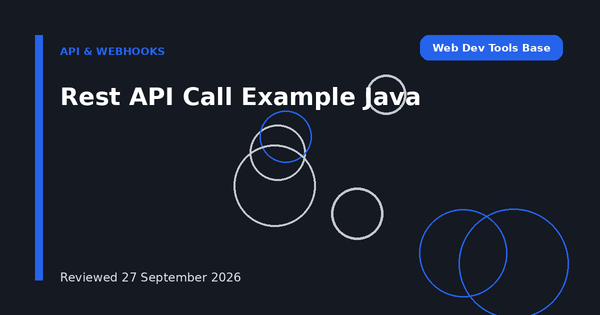 Rest API Call Example Java