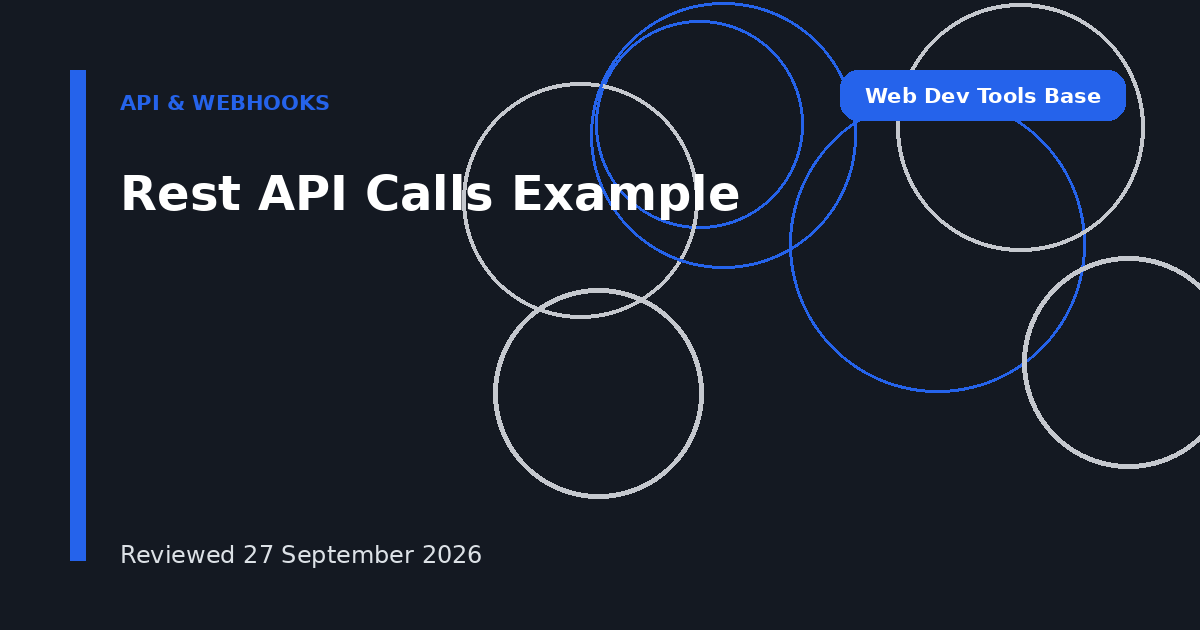 Rest API Calls Example
