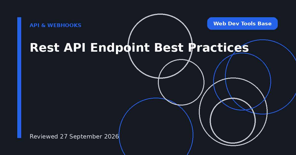 Rest API Endpoint Best Practices