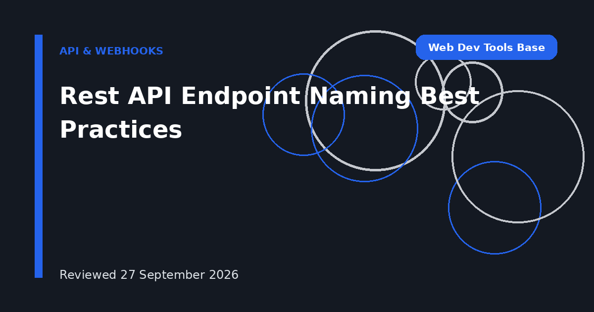 Rest API Endpoint Naming Best Practices