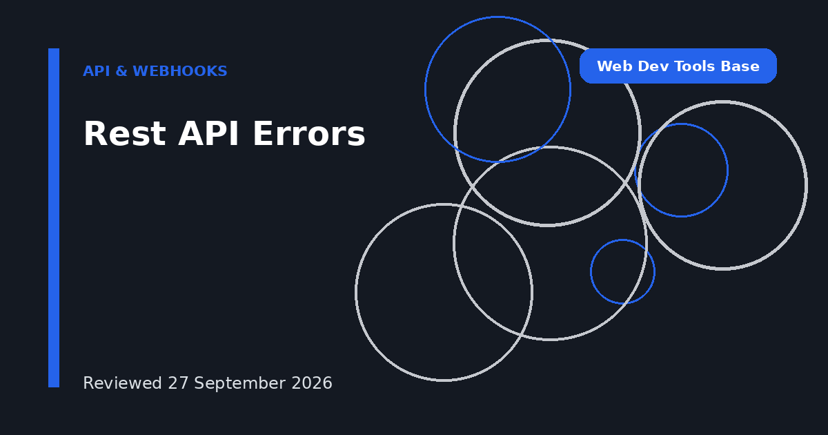 Rest API Errors