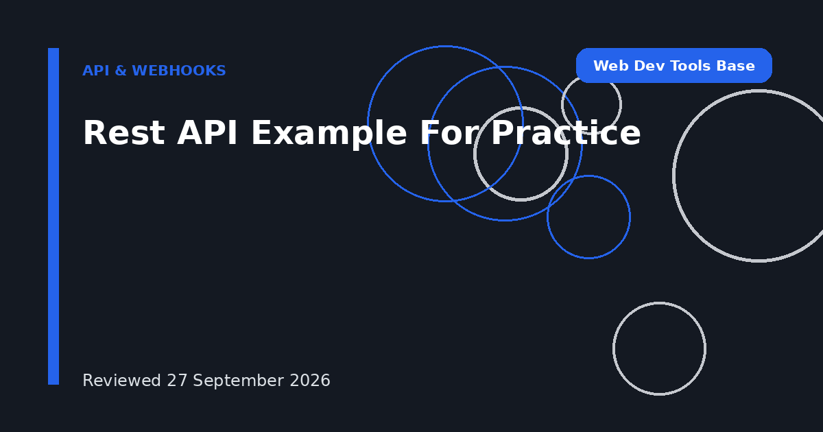 Rest API Example For Practice