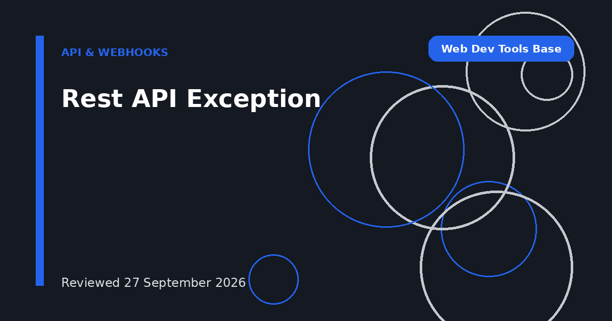 Rest API Exception