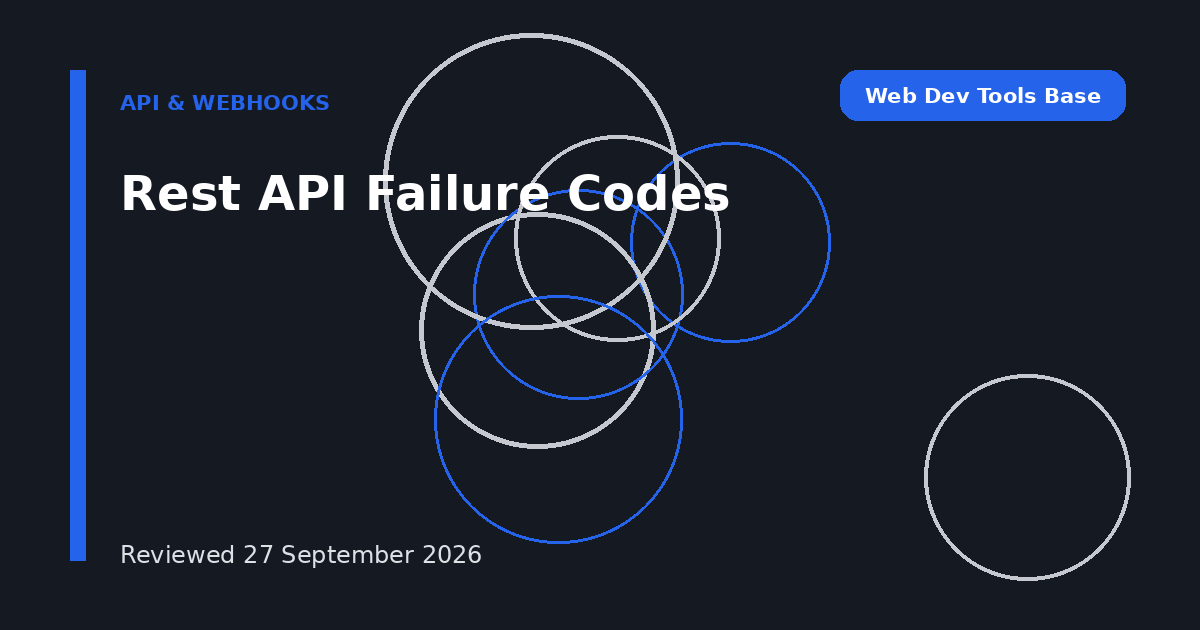 Rest API Failure Codes