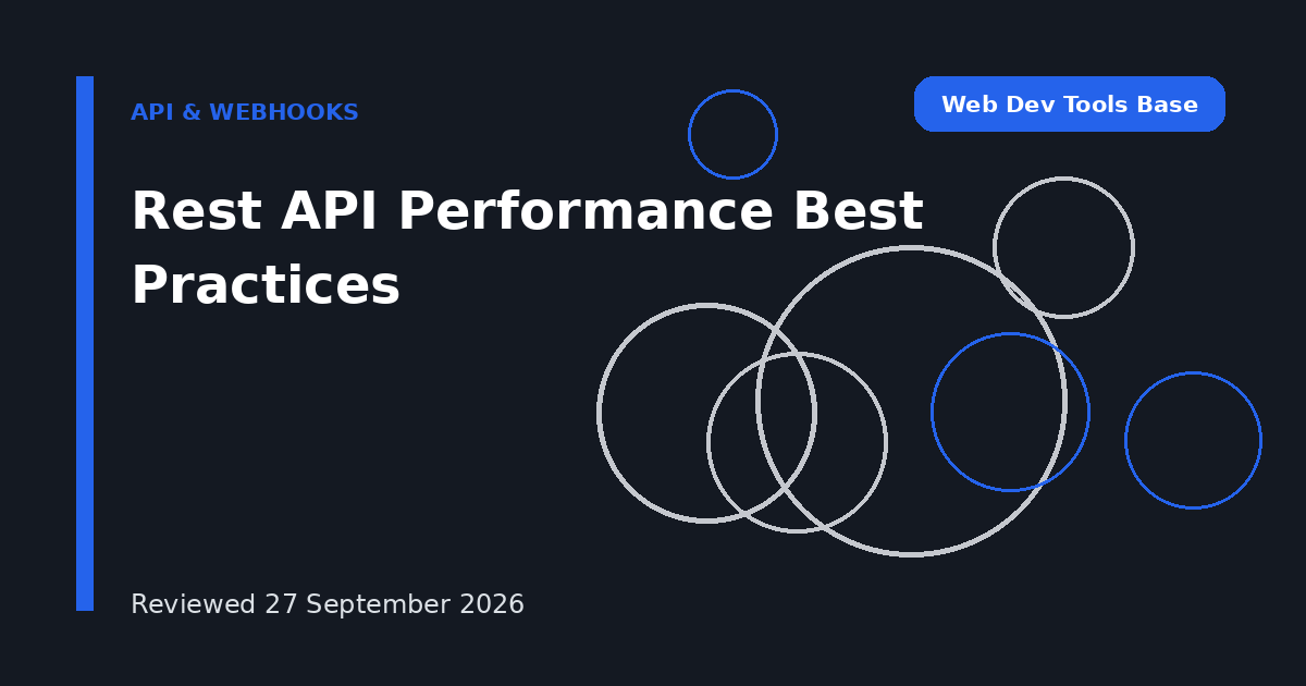 Rest API Performance Best Practices